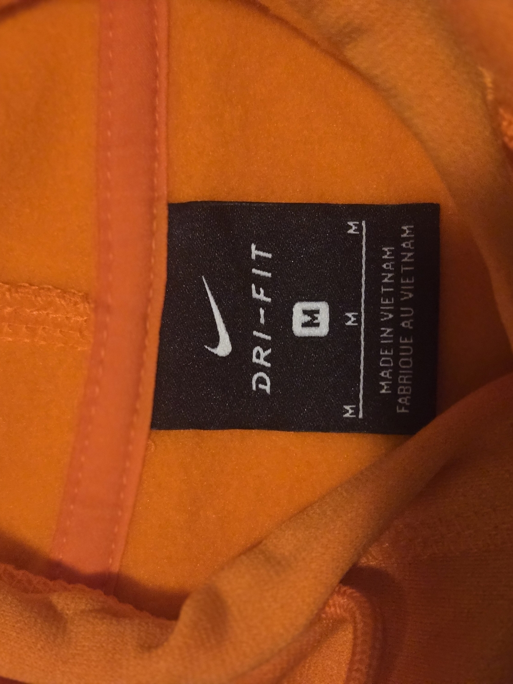 Nike Dri Fit Orange Hoodie Sweatshirt NEW Mens MEDIUM - Picture 3 of 3